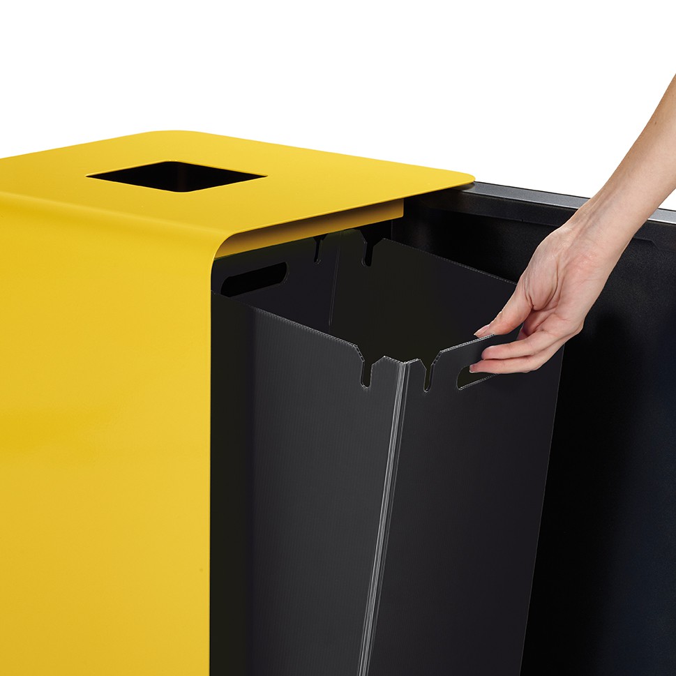 Borne de tri sélectif grise 40L CUBATRI - ROSSIGNOL