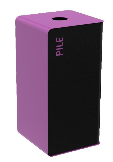 Borne de tri sélectif grise 40L CUBATRI - ROSSIGNOL