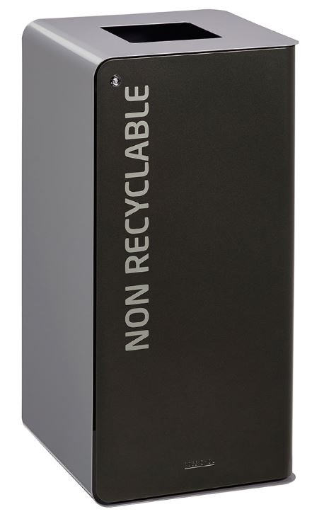 Borne de tri sélectif grise 40L CUBATRI - ROSSIGNOL