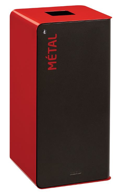 Borne de tri sélectif grise 40L CUBATRI - ROSSIGNOL