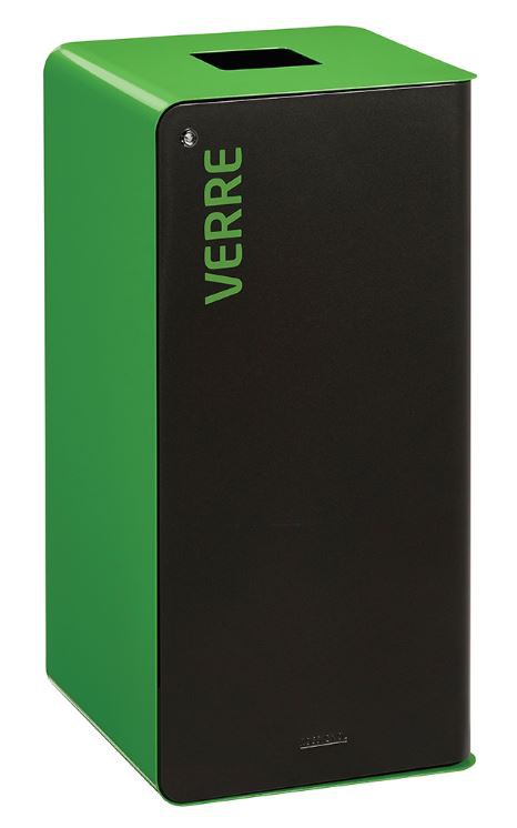Borne de tri sélectif grise 40L CUBATRI - ROSSIGNOL
