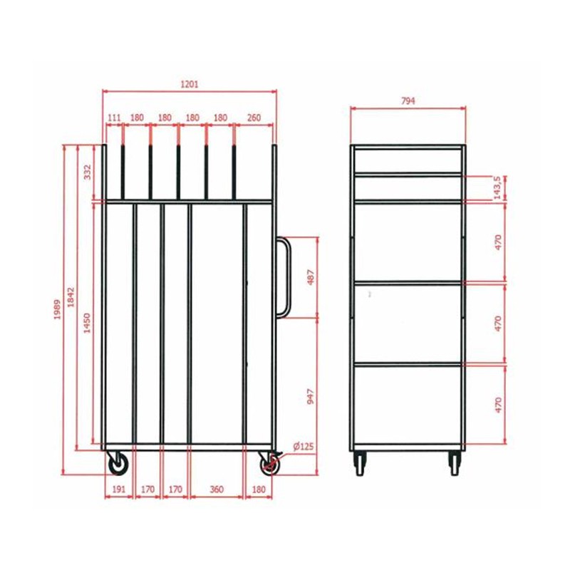 Chariot porte cartons - 150 kg