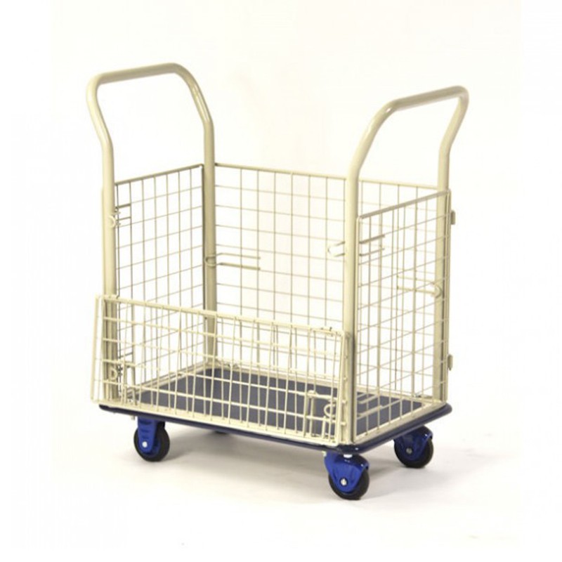 Chariot 4 cot?s avec c?t?s grillag?s