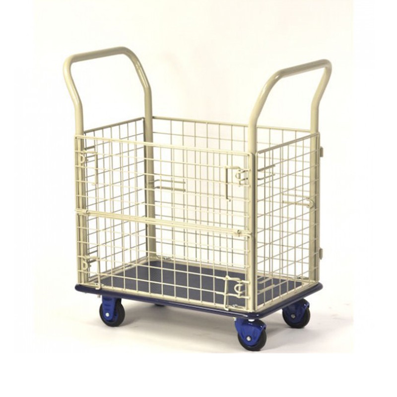 Chariot 4 cot?s avec c?t?s grillag?s
