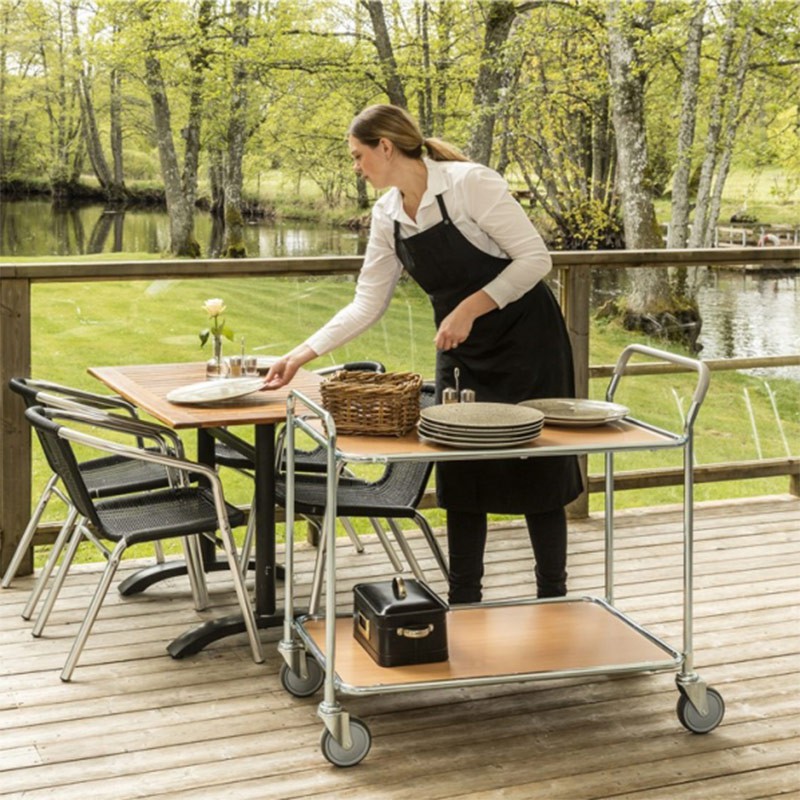 Chariot de service sur roues - 2 et 3 plateaux