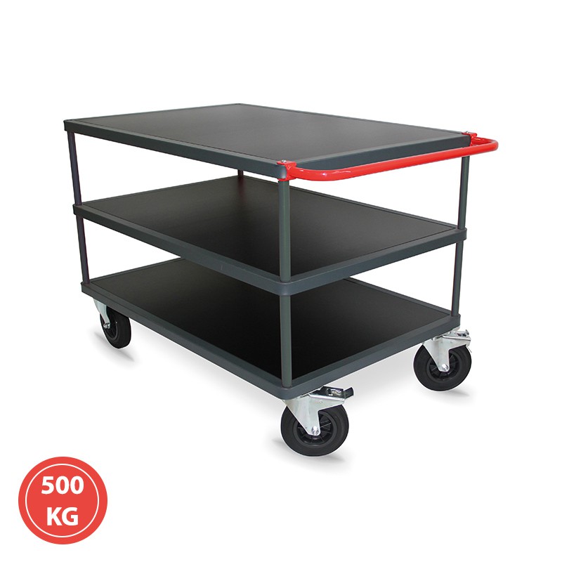 Servante 3 plateaux bois - 300 et 500 kg