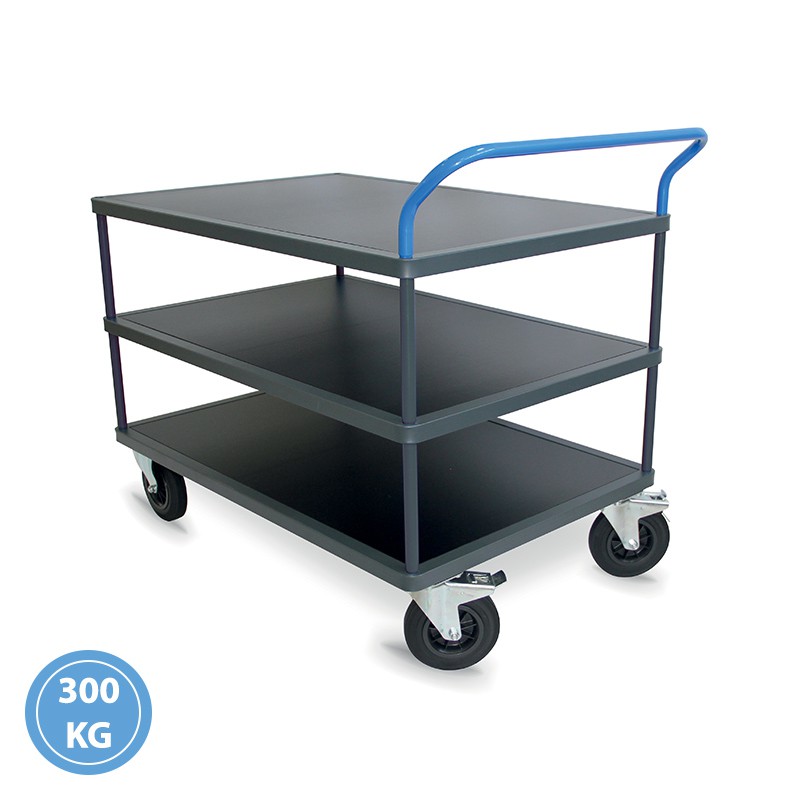 Servante 3 plateaux bois - 300 et 500 kg