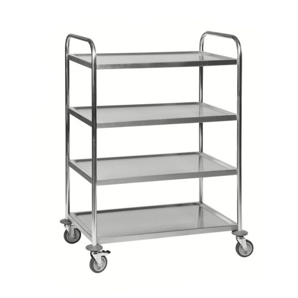 Chariot inox C2 avec 3 ou 4 tablettes - KONGAMEK