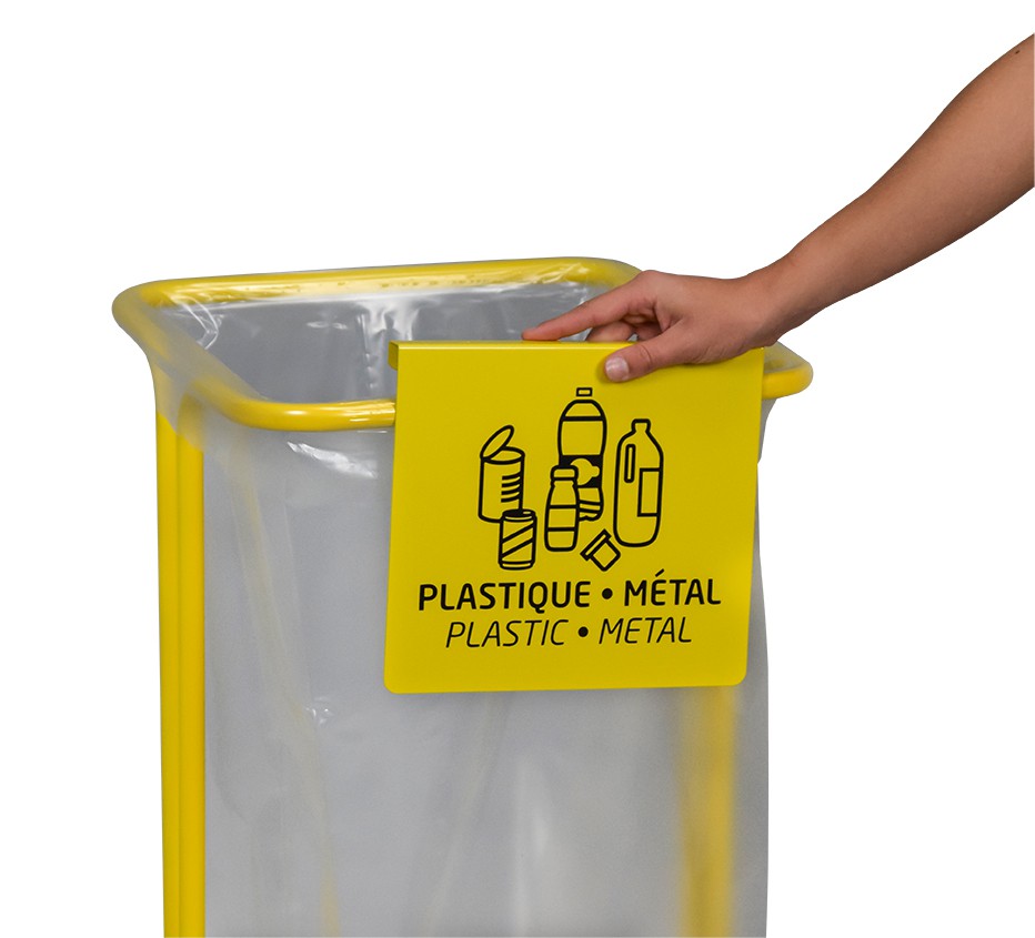 Plaque signaletique pour support sac TUBAG
