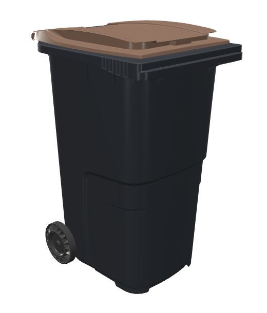 Conteneur poubelle bicolore - 340 litres