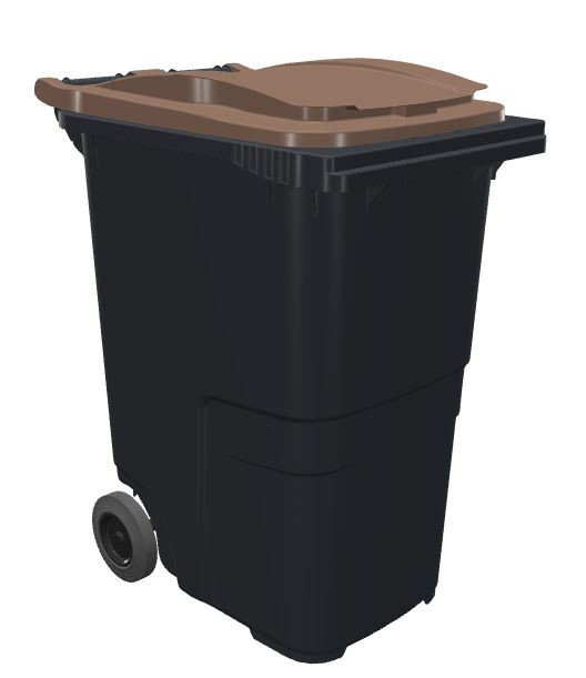 Conteneur poubelle bicolore - 360 litres