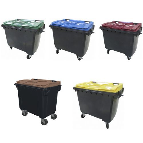 Conteneur poubelle bicolore - 660 litres