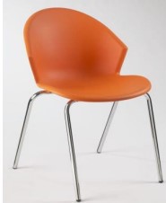 Chaise coque de couleur arrondie – Polypropylène