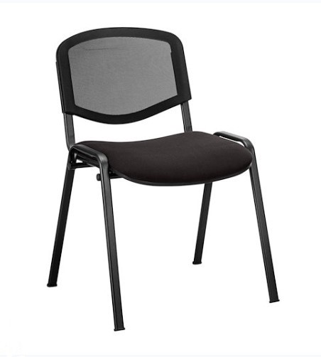 Chaise de réunion en tissu et résille avec accroches – M2