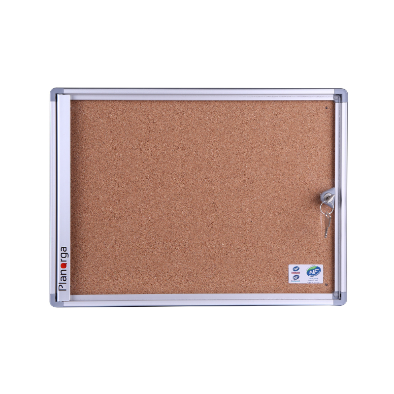 Vitrine d affichage interieur extra plate 27mm d epaisseur fond liege