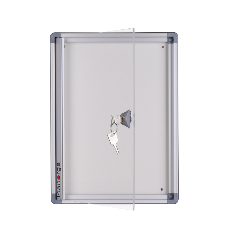 Vitrine d affichage interieur extra plate 27mm d epaisseur fond metal