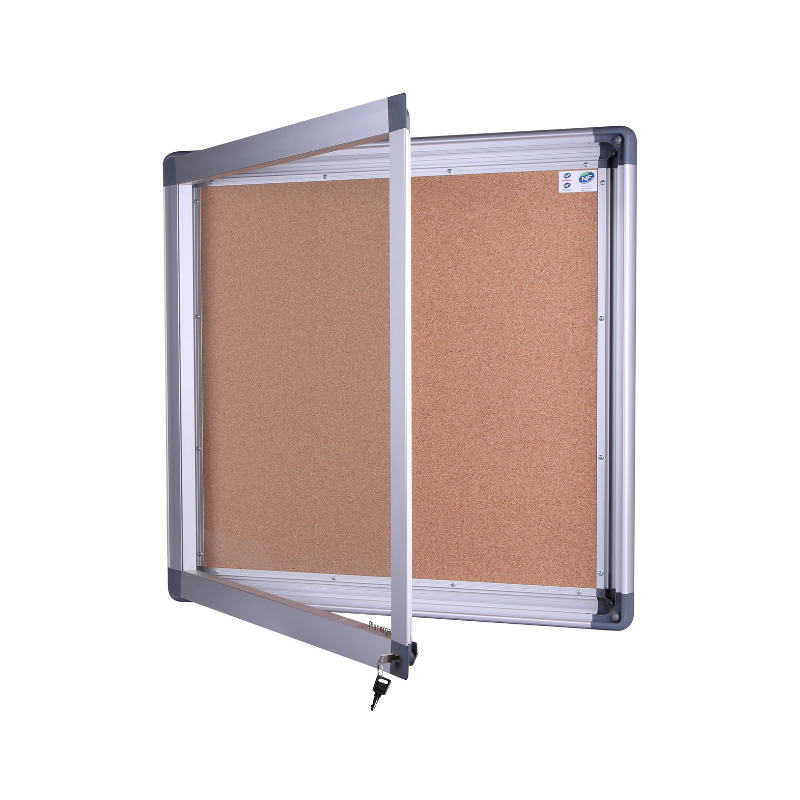 Vitrine d affichage interieur verre trempe NF Aludra