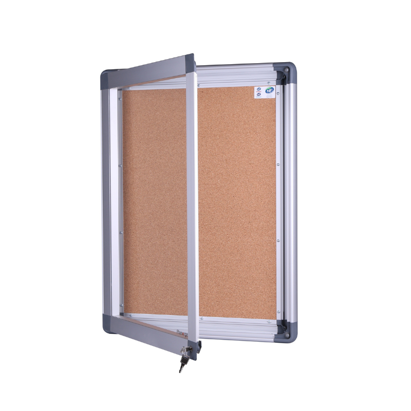 Vitrine d affichage interieur verre trempe NF Aludra