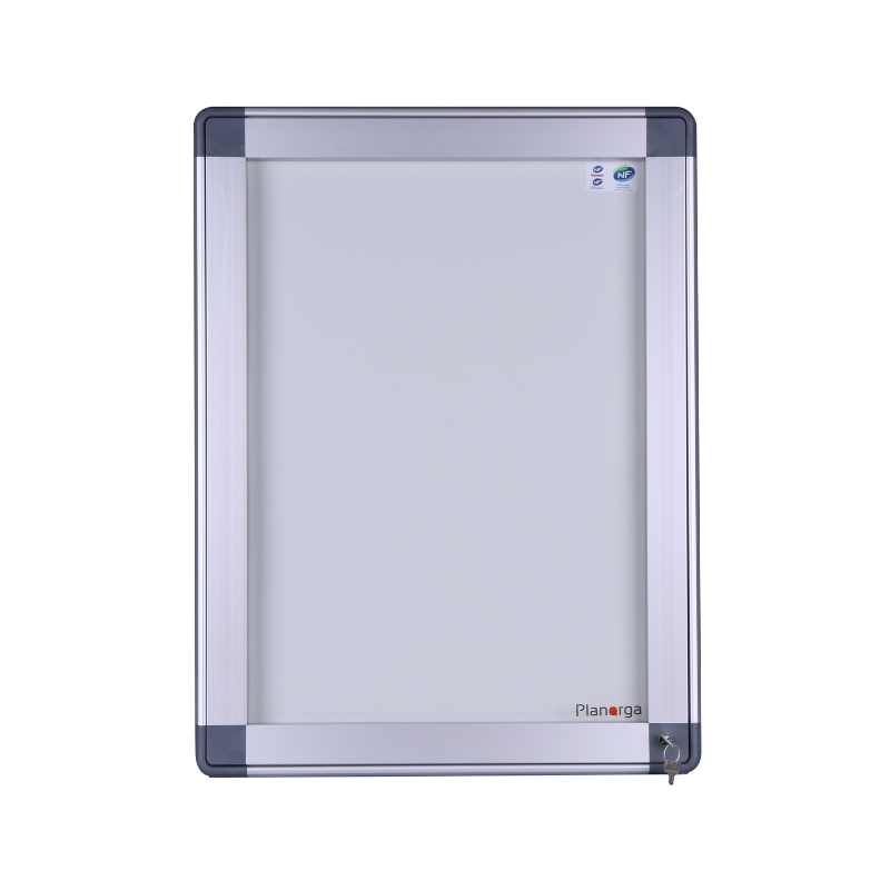Vitrine d affichage interieur verre trempe NF Aludra