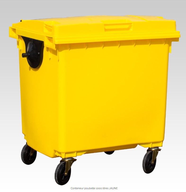 Conteneur poubelle standard 4 roues - 1000L