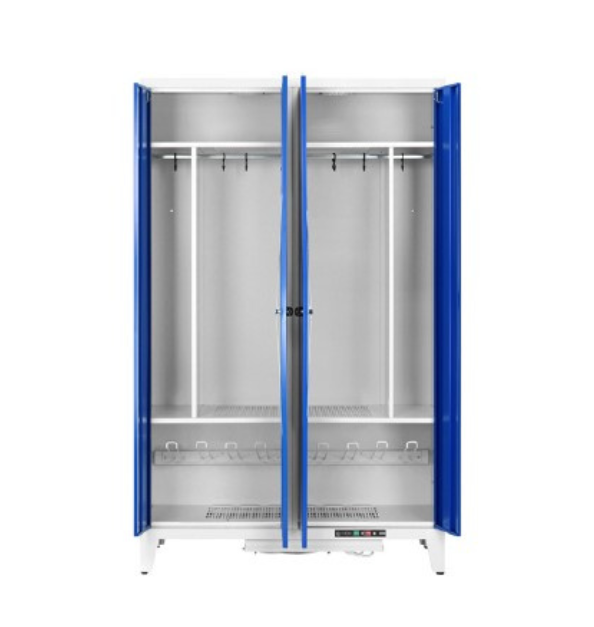 Vestiaire modulaire séchant et chauffant pour industrie salissante