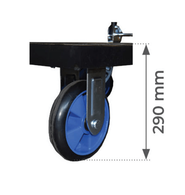 Chariot polypropylène avec dossier rabattable charge 300kg