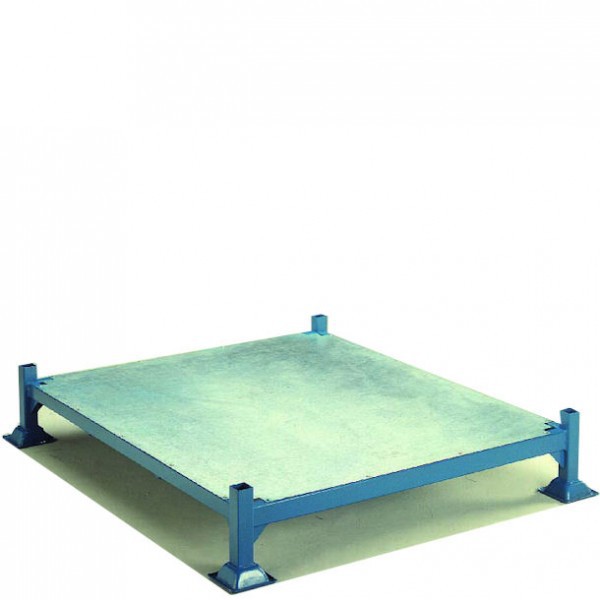 Palette à réhausses avec base tôlée - gerbable