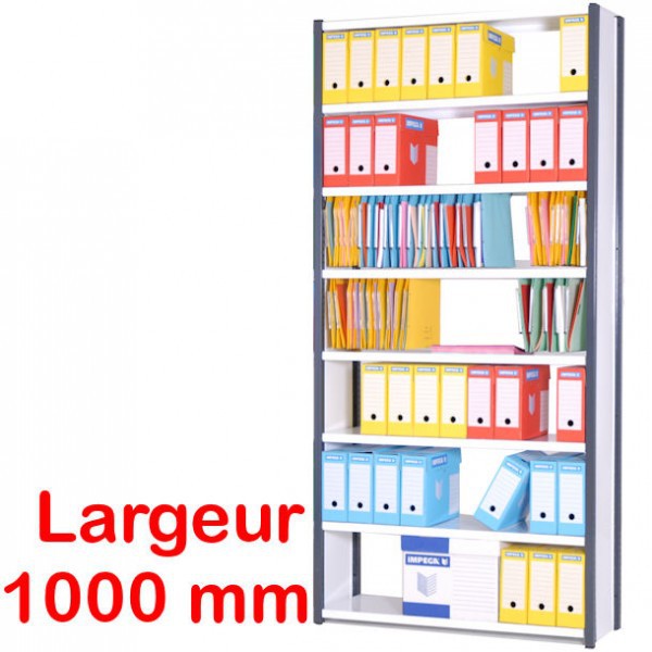Rayonnage de bureau metallique h. 2000 x l. 1000 mm
