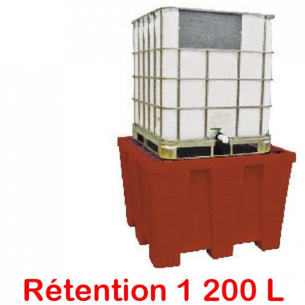 Palette de rétention pour container 1200 litres