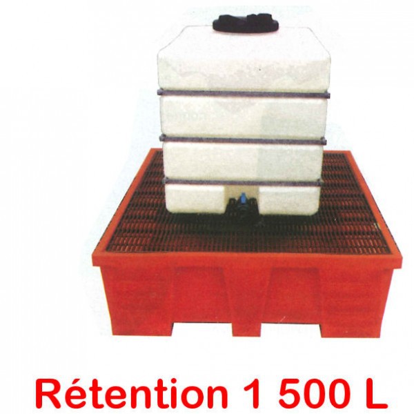 Palette de rétention pour container 1500 litres
