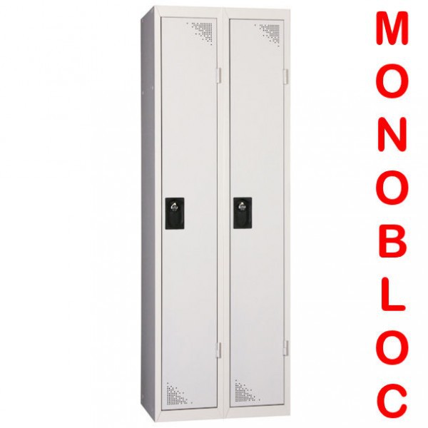 Vestiaire industrie propre monobloc 2 cases