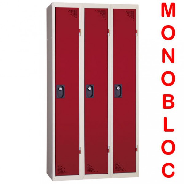 Vestiaire industrie propre monobloc 3 cases