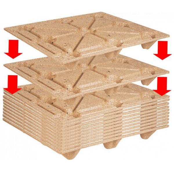Palette moul ee en bois emboitable