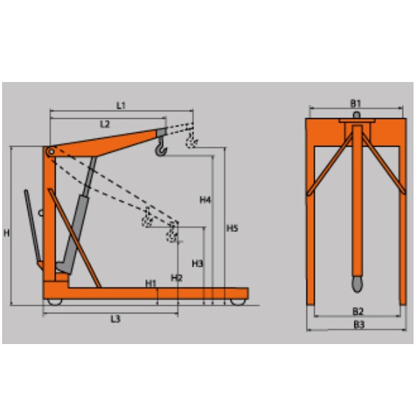 Grue d'atelier encadrante