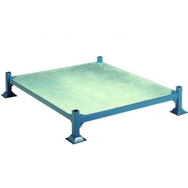 Palette à réhausses avec base tôlée - gerbable