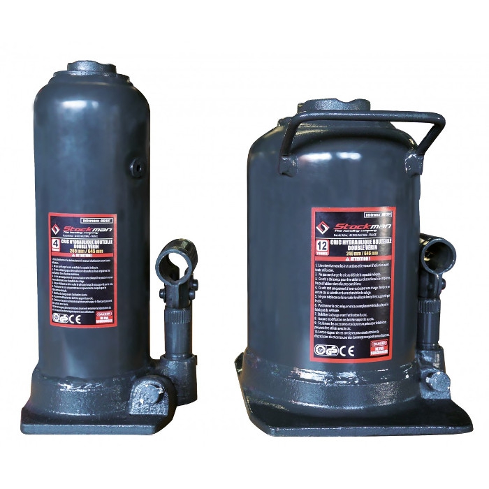 Cric bouteille double vérins